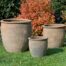 Egg Pot Planter Set (terracotta In Sandblasted Glaze) contemporary, terracotta, terra cotta, garden, planter