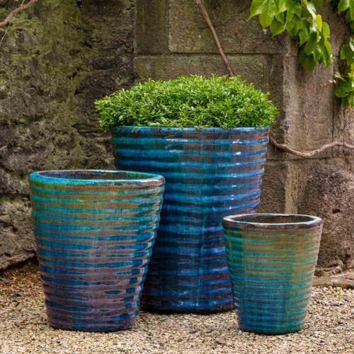 Round Ruffle Planter Set (terracotta In Mediterranean)