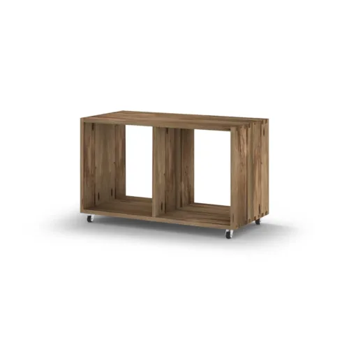 Aik21 F36 Aiko Rolling Table L, Drift Look Teak Original Finish