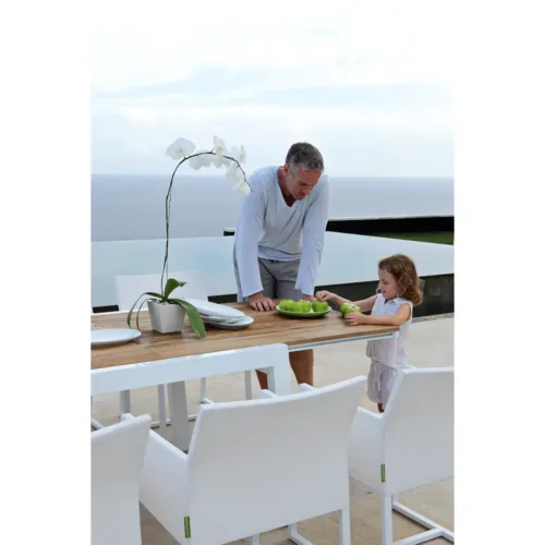 Baia Extension 170 230 Teak And Aluminum Detail
