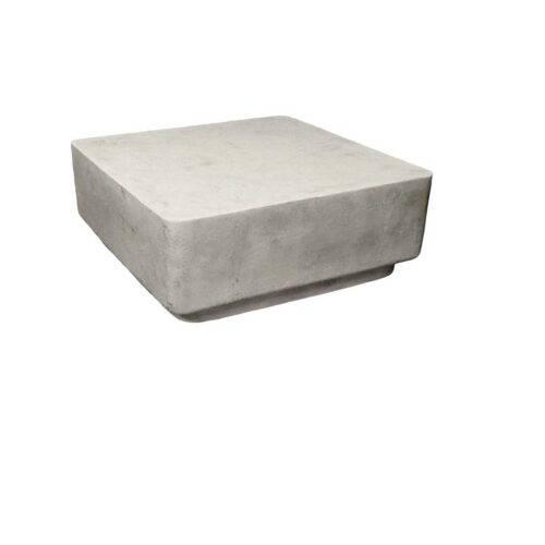 Block Cocktail Table (fiberglass Resin And Aggregate In Aged Stone Finish)