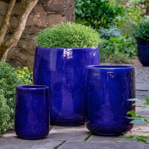 Caixa Planters (terracotta In Sapphire Glaze)