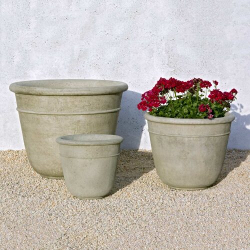 Carema Planters Material: Cast Stone Finish: Verde