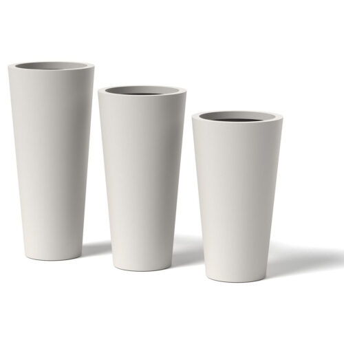 Cone Planters Material: Aluminum Finish: Linen corner metal planter planters modular garden decor