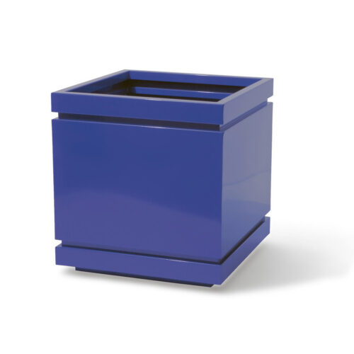 Double Groove Planter Material: Aluminum Finish: Custom Blue double groove planter indent modern