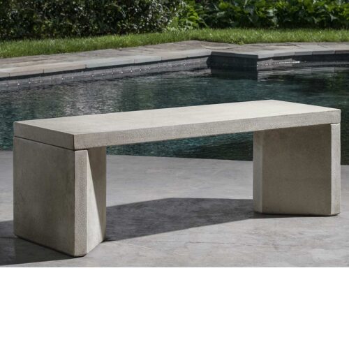 Flatiron Bench (cast Stone In Greystone Finish)