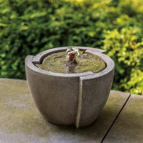 M Series Concept Fountain Cast Stone In Greystone Finish