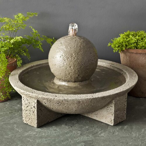 M Series Sphere Fountain Material: Cast Stone Finish: Alpine Stone