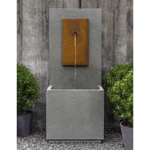 Mc1 Fountain Corten Steel (cast Stone In Alpine Stone Finish)