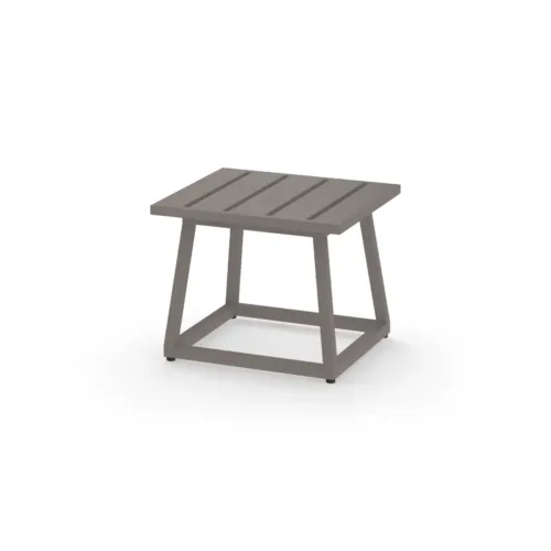 Mz417 F07a Allux Side Table Medium, Aluminum Taupe