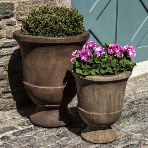 Pascal Urn (cast Stone In Pietra Nuova And Aged Limestone Finishes) cast stone, garden, traditional, planter, urn