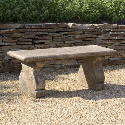 Provencal Bench (cast Stone In Brownstone Finish)