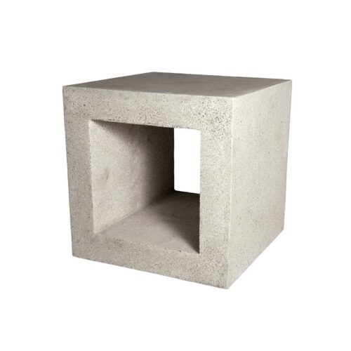 Ray Side Table (fiberglass Resin And Aggregate In White Stone)