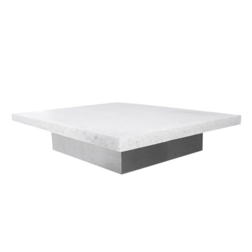 Slab Cocktail Table (fiberglass Resin And Aggregate In White Stone)