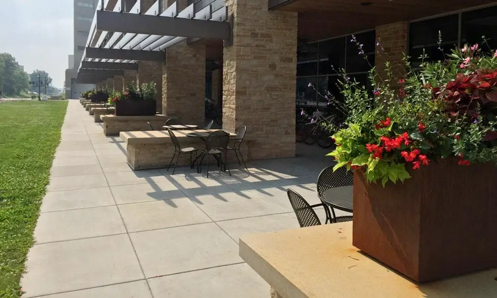 Student Union Building At The University Of Wisconsin Corten Planters corten planters