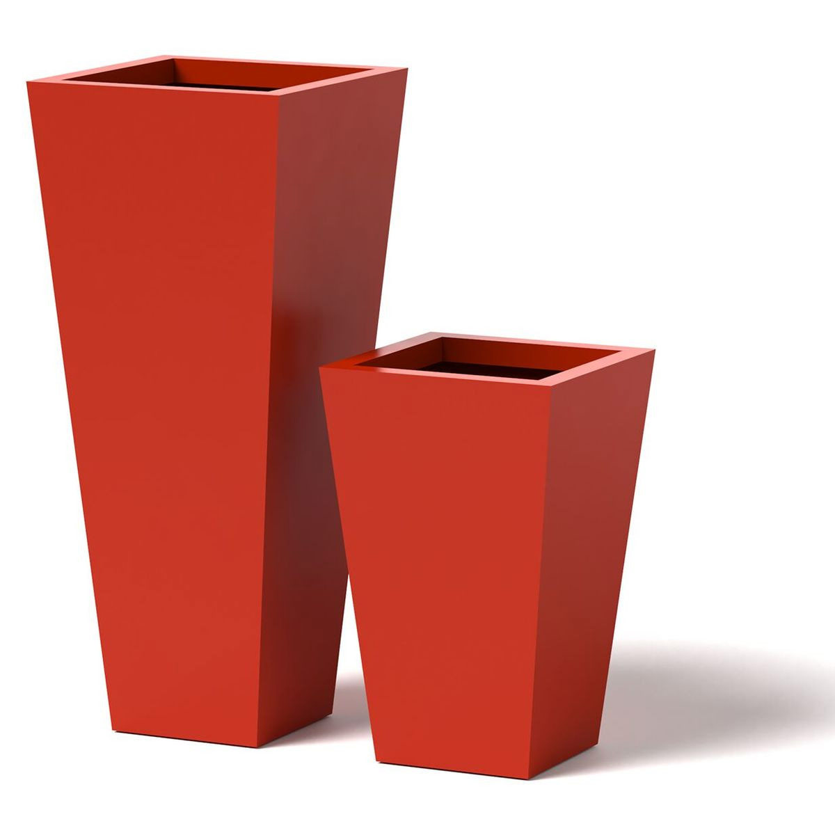 Tapered Planter Material: Aluminum Finish: Red tapered garden planter garden decor garden planters