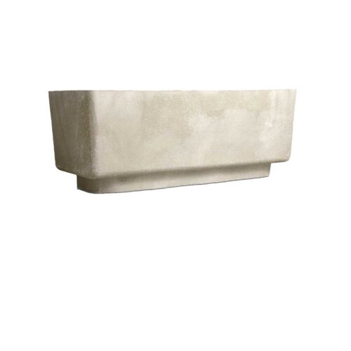Block Bench (fiberglass Resin And Aggregate In Aged Stone Finish)