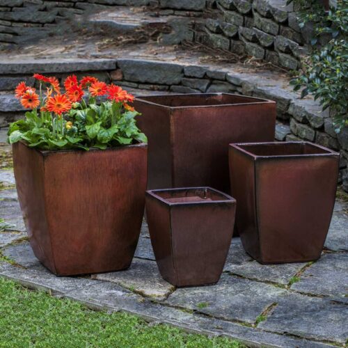 Blake Planters (terracotta In Maple Red Glaze)