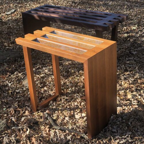 Canti Side Table Ash Medium Thermal Wood Oil Finish