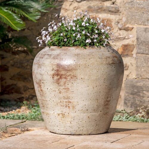 Cavaillon Jar (terracotta In Crema Antico Glaze)