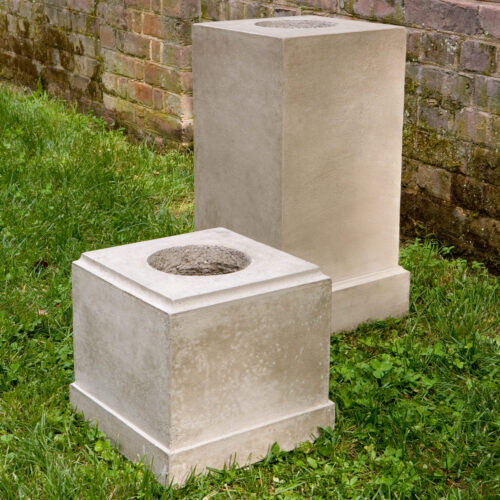 Short & Tall Classic Pedestals Pd 169 & Pd 170 (cast Stone In Verde)