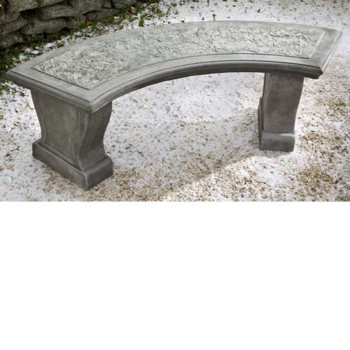 Curved Leaf Bench (cast Stone In Alpine Stone Finish)