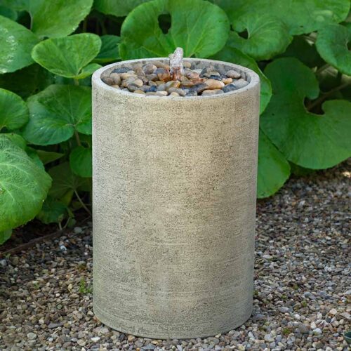 Tall Salinas Pebble Fountain (cast Stone In Greystone Finish)