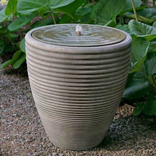 Bibendum Fountain (cast Stone In Alpine Stone) modern fountain, cast stone