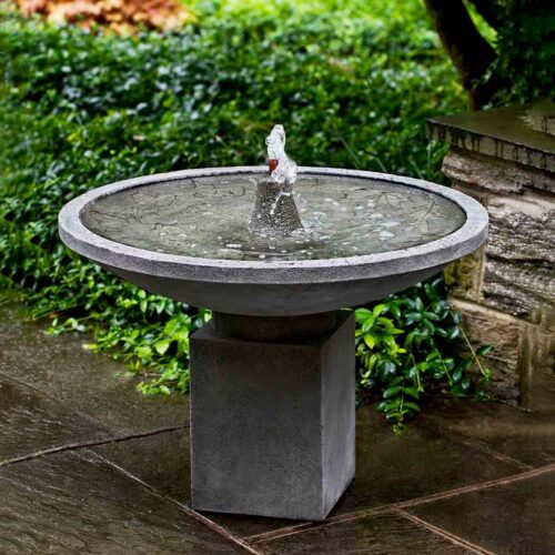 Autumn Leaves Fountain (cast Stone In Alpine Stone)