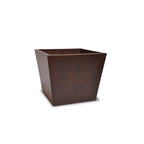 Geo Square Planter (glass Fiber Reinforced Concrete In Dark Walnut Perma Spec Finish)