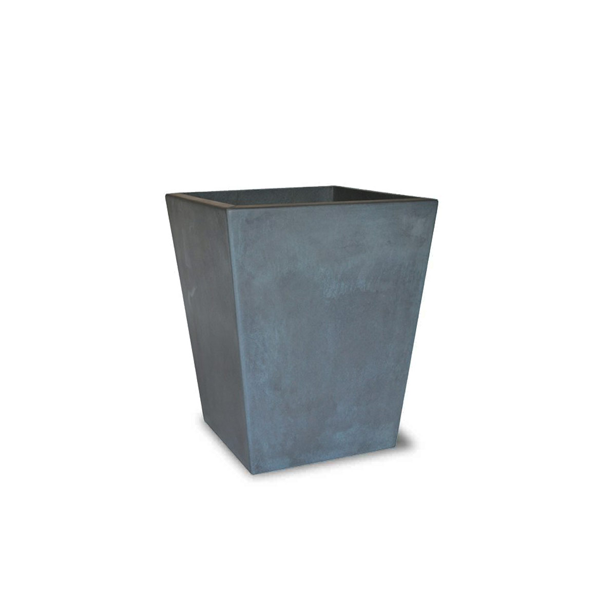 Geo Square Tall Planter (glass Fiber Reinforced Concrete In English Lead Perma Spec Finish)