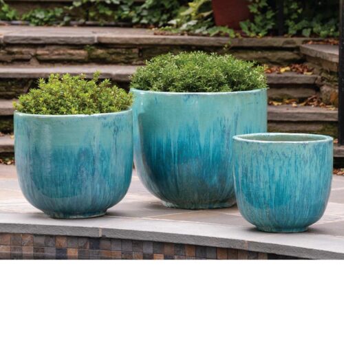 Mara Planter Set (terracotta In Antigua Glaze) contemporary, terracotta, terra cotta, garden, planter