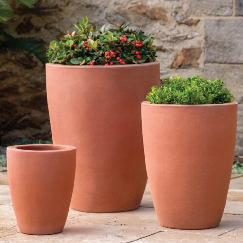 Marta Planters (terracotta In Terra Rosa) contemporary, terracotta, terra cotta, garden, planter