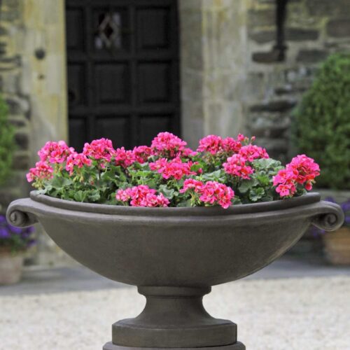 Medici Planter (cast Stone In Nero Nuovo Finish)