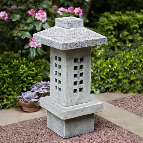 Naka Lantern (cast Stone In Alpine Stone)