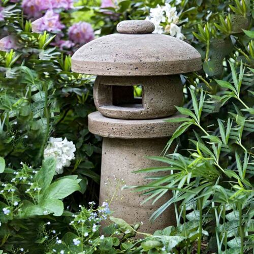Sapporo Lantern (cast Stone In Brownstone)