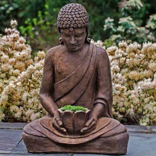 Lotus Buddha (cast Stone In Pietra Nuova) statuary, buddha