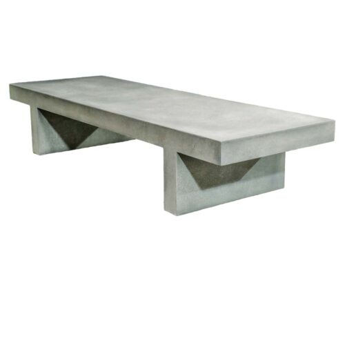 Palm Beach Cocktail Table (fiberglass Resin And Aggregate In Gray Stone Finish)