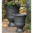 Pomezio Urns 6955 3502 S2 Glazed Planter Graphite