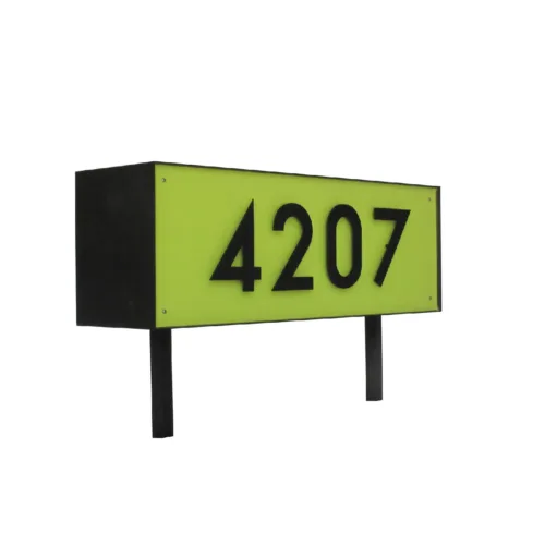 Rectangle Address Sign pebble metal address sign aluminum steel numbers