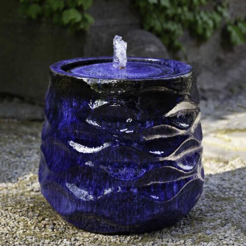 Rumba Fountain Material: Terracotta Finish: Riviera Blue Glaze