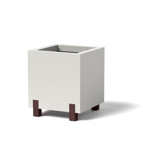 Stilts Planter Material: Aluminum Finish: Linen White stilts metal planter unique garden decor wood